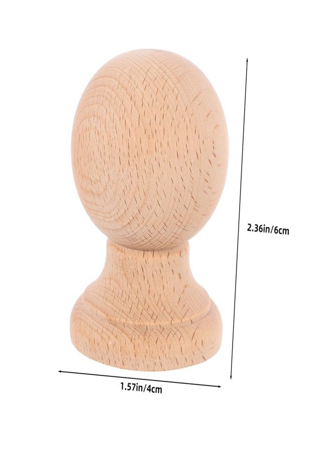 OHPHCALL Wooden Finial Decor Solid Hardwood Finials for DIY Crafts Vintage Roman Style Topper for Curtain Rods Bed Posts Balusters - Image 2